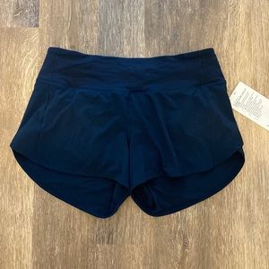 Navy Lululemon Speed Up Short 4” Lined